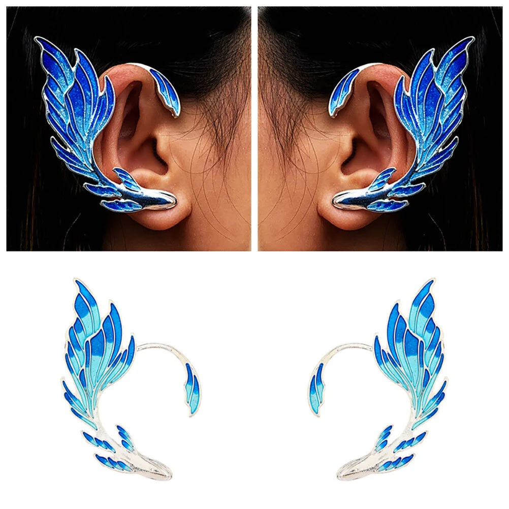 2 Pcs Ear Clip Elf Wrap Earrings Cosplay Outfits Cuff Women Cuffs Vintage Wraps Ears Avatar Ear cuffs