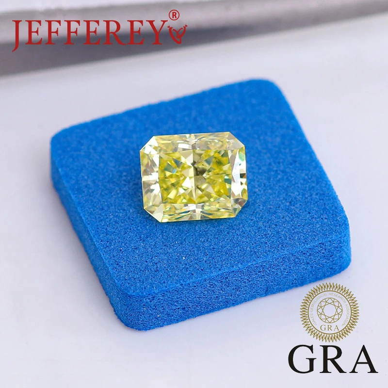 

Yellow Color Moissanite Loose Stone Heart Cut Lab Grown 1CT- 4CT Gemstone Pass the Diamond Teste with GRA Certificate Jewelry