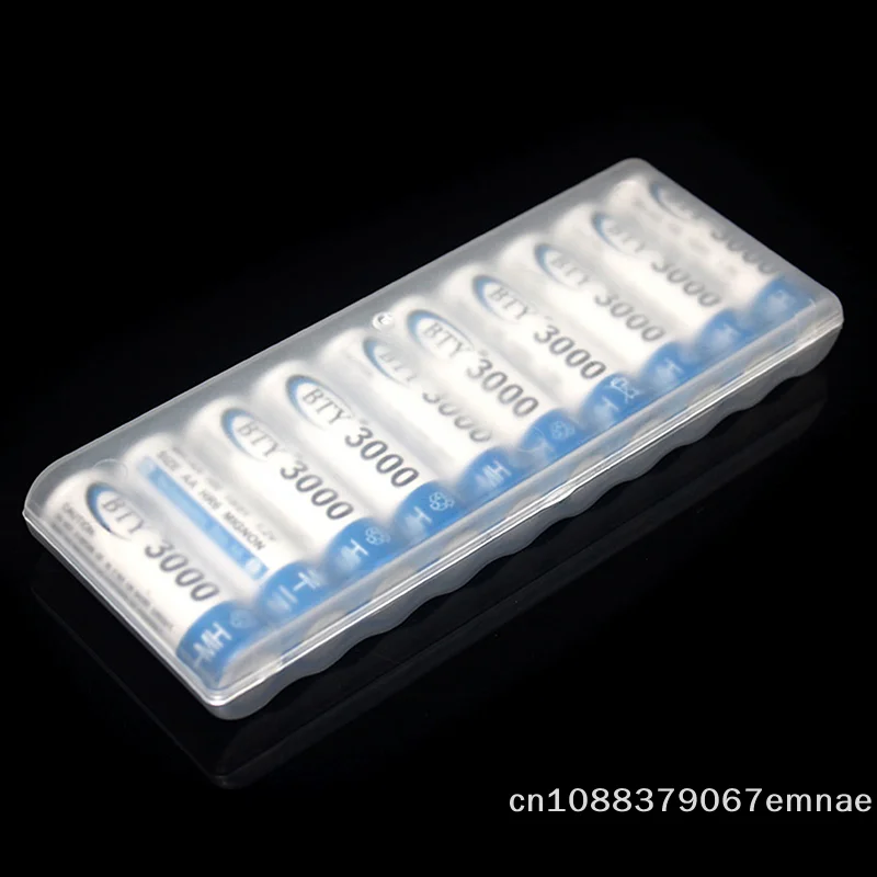 [ZYAS]10 Slots Transparent Plastic Battery Storage Box Hard Container Holder Case For AAA/AA Battery Organizer Accessories