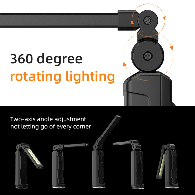 Supfire G16-S/G15/G15-S Rechargeable Work Lights Ultra Bright 360 Degree With Magnetic Base 5 Lighting Modes LED Working Light