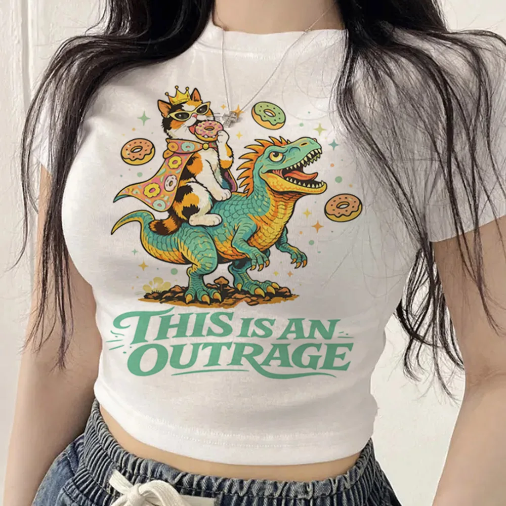 Dungeon Crawler Carl crop top teen gyaru dollette streetwear japan korean fashion tshirt cute alternative  grunge party japanese