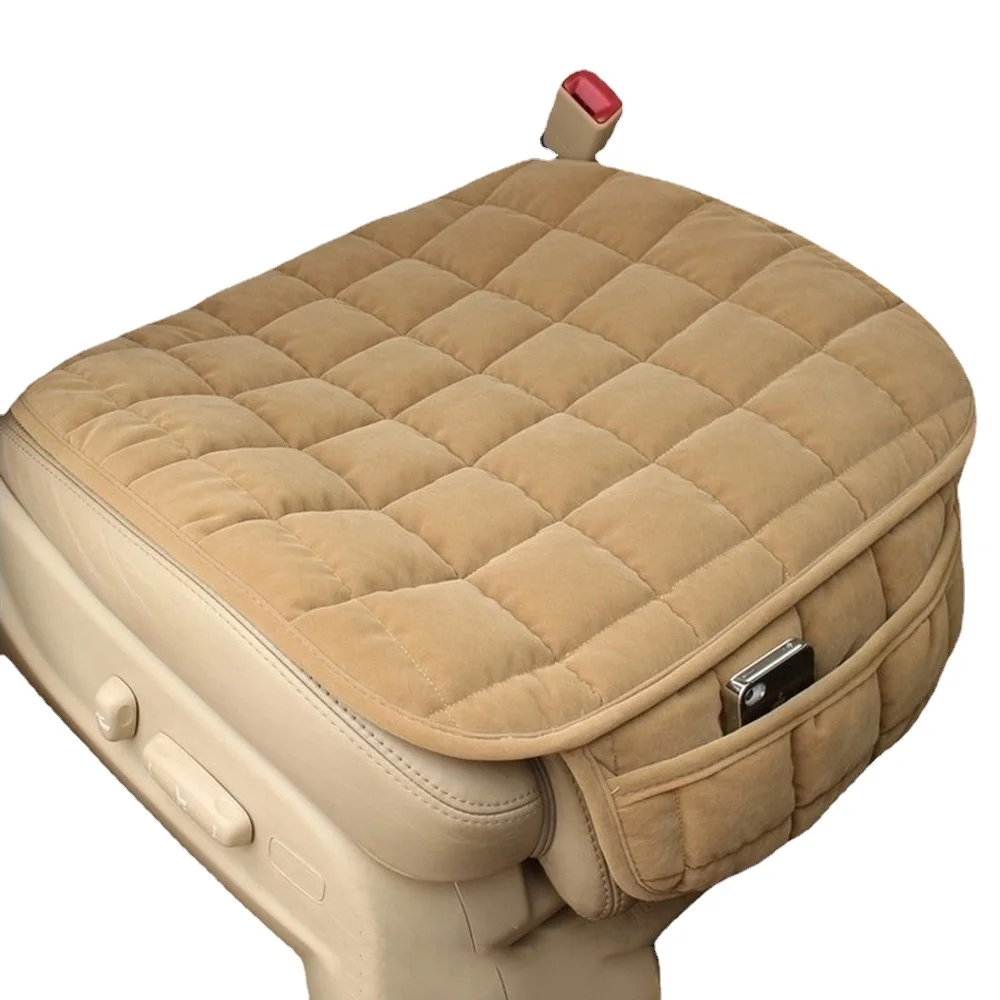 Universele Winter Warm Autostoelhoes Kussen Antislip Voorstoel Zetel Ademend Pad Autostoelbeschermer Stoelhoezen voor auto's - afbeelding 2
