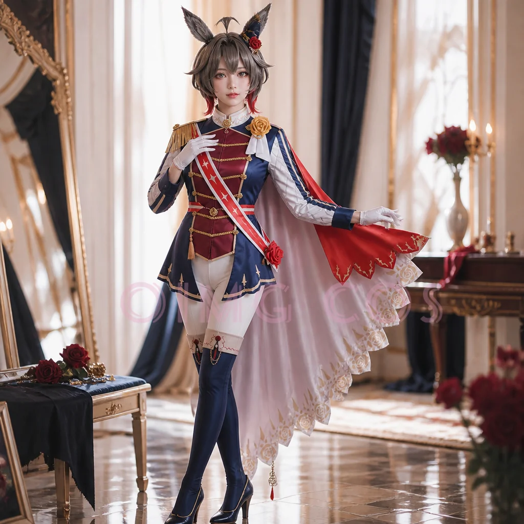 Anime Uma Musume Pretty Derby Rose Kingdom Cosplay Costume Full Set Racing Uniform Outfit For Comic Con Halloween Cos Events