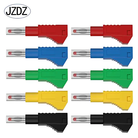 JZDZ 10pcs 4mm Banana Plug Safety Retractable Stackable Male Banana Plug  Electrical connectors DIY assembly Tools  J.10043