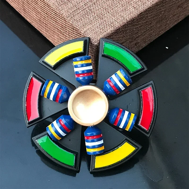 NOWOŚĆ Spinner ręczny EDC Fidget Spinner Metal Rainbow Spiner Zabawka przeciwlękowa dla błystek Stopień łagodzi stres ADHD Finger Spinner