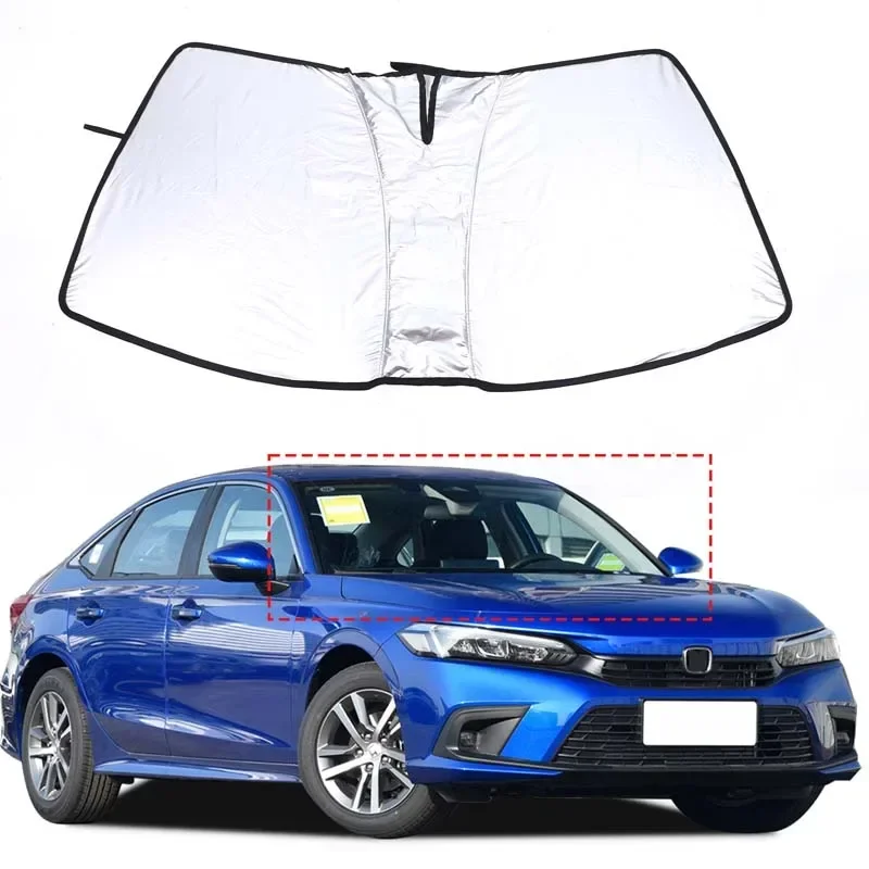 

Foldable Car Sun Shade Windshield Sun Shade UV Protection Cover Car Interior Accessory For Honda Civic 11th Gen FE FE 2022-2026