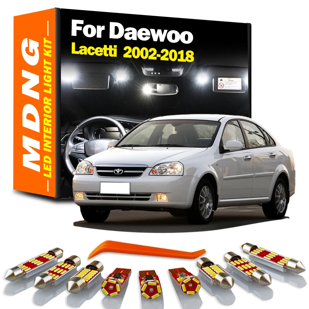 LED Interior Plate Roof  Trunk Light Car Bulbs Kit For Daewoo Lacetti Premiere 2002-2013 2014 2015 2016 2017 2018 Accessories