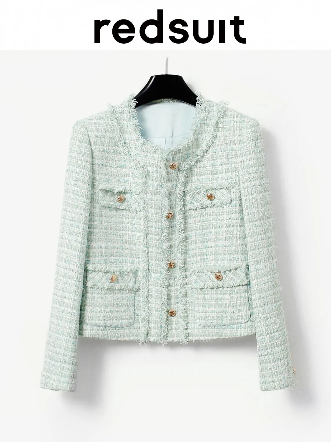 New Heavy duty textured coarse woolen woven tassel fashionable versatile jacket top Custom Sizes