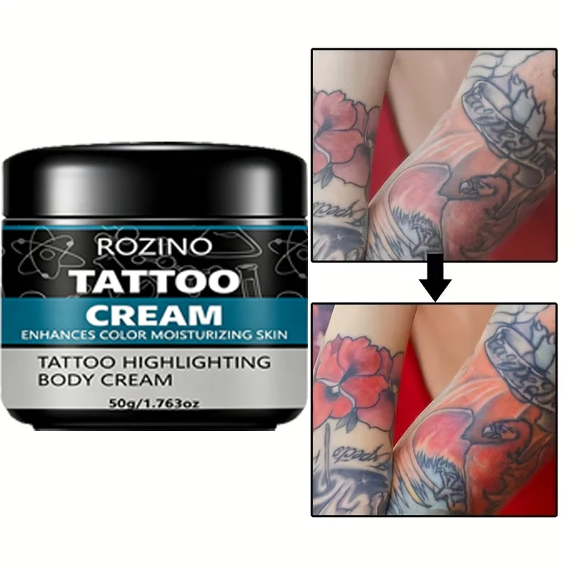 Tattoo Care Cream before and after the Tattoo, Containing Natural Vitamin E and Coconut Oil, Deeply Moisturizes and Protects Color, Suitable for New Tattoos and Post-Tattoo Care, Gentle and Glossy Formula for Daily Use