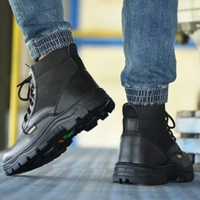 

Booties Male Shoes Waterproof Men's Boots Lace Up Ankle Short Barrel Leather Low Price Offer Hot Selling Designer Size 44 45 Y2k