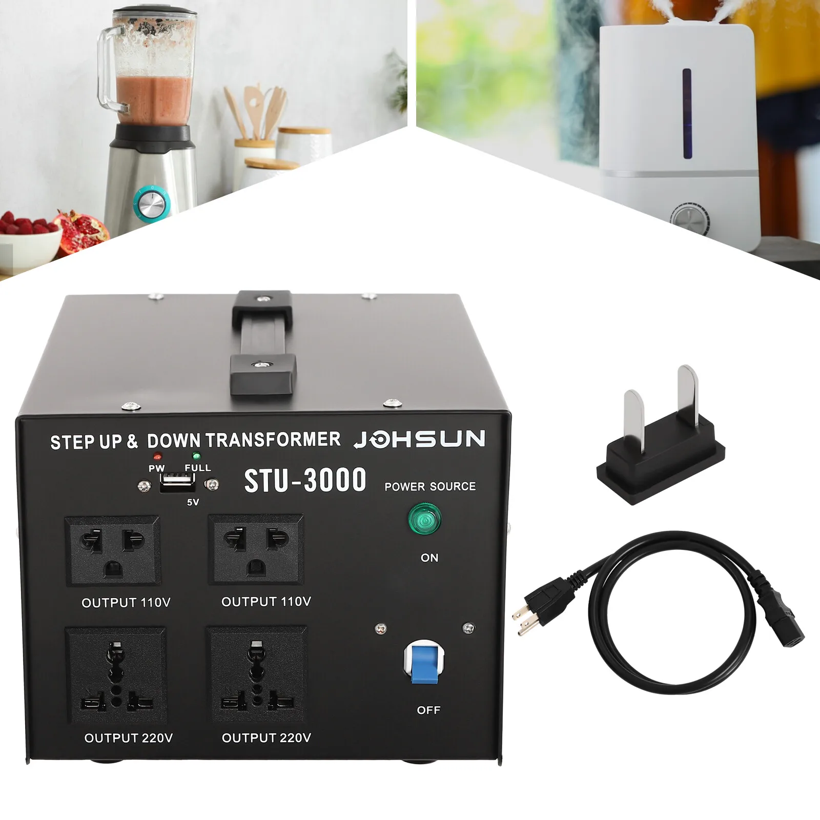 헤비 듀티 3000W 전압 220V-110V 110V-220V 스텝 업/다운 변압기 변환기