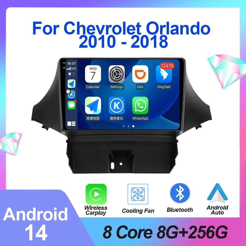 

Android 14 For Chevrolet Orlando 2010 - 2018 Car Radio Multimedia Video Player Navigation GPS intelligent system 5GWIFI Tools