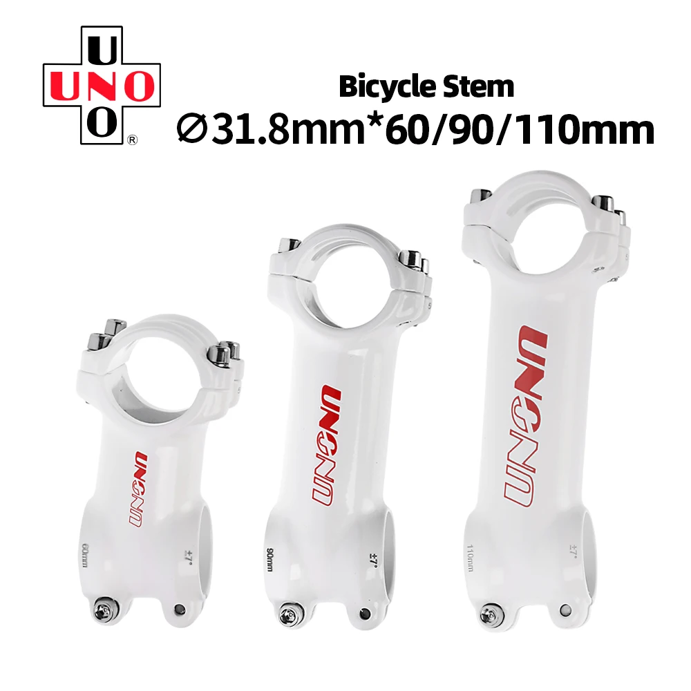 

UNO Stem 7 White Stem Bicycle Handlebar Stem 31.8mm Mtb Bike Table 60/90/110mm Mtb Road Bike Power Parts Riser Kalloy Handlebar
