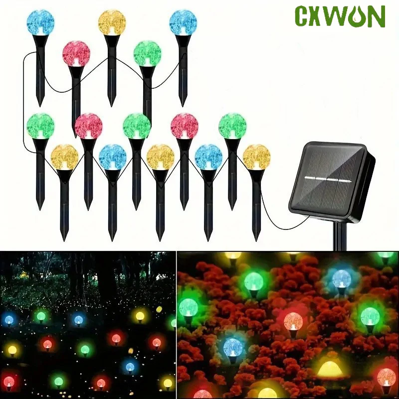 

RGB Solar Garden Light String Waterproof Christmas Decoration Lights 2026 Lawn Chain Lamp for Outdoor Festive Lighting