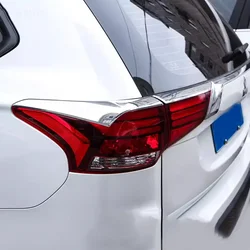 For Mitsubishi Outlander 2016 -2020 Accessories Rear Tail Lights Lamps Eyelid Eyebrow Stripes Cover Trim Car Styling