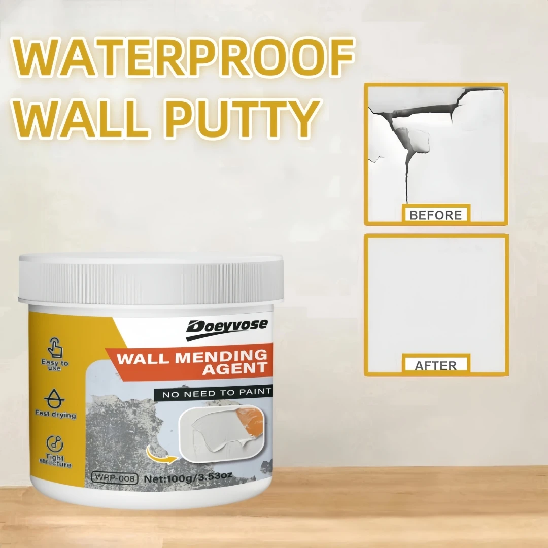 500g/300g/100g Quick Dry Wall Repair Paste Waterproof Fill Cracks Holes Graffiti Stains With Tools