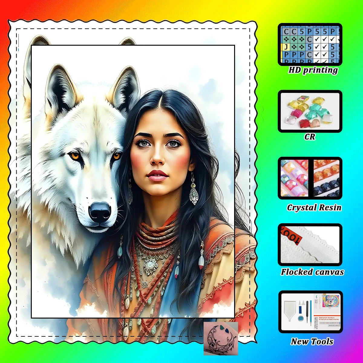 

【Maff Padial DIAMOND ART】Мужская и женская смола Алмаз AB Алмазный кристалл Алмазная фея Пыль Алмазная картина