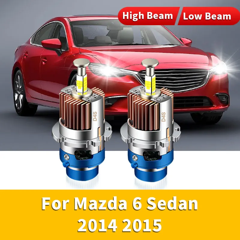 2Pcs For Mazda 6 Sedan 2014 2015 Turbo LED Headlight Bulbs Canbus LED Headlamps 6000K White 32000LM 35W Replacement Bulbs