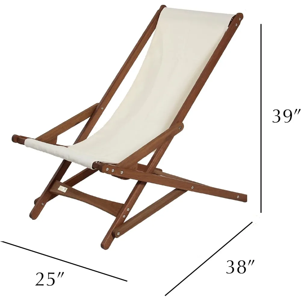 , Pangean Glider-stoel, natuurlijk, nu gedeeltelijk gemonteerd, perfect voor kamperen, bijpassend meubilair 38" D X 25" B X 39" H