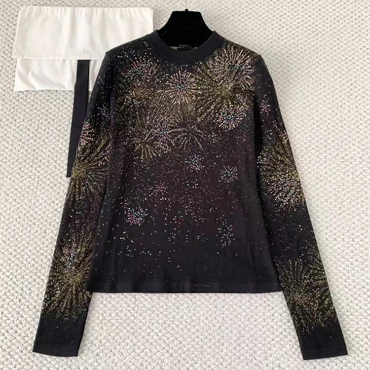 

Customized New Winter 2025 styles of European and American women's clothing Long-sleeved firework cashmere knitted sweater