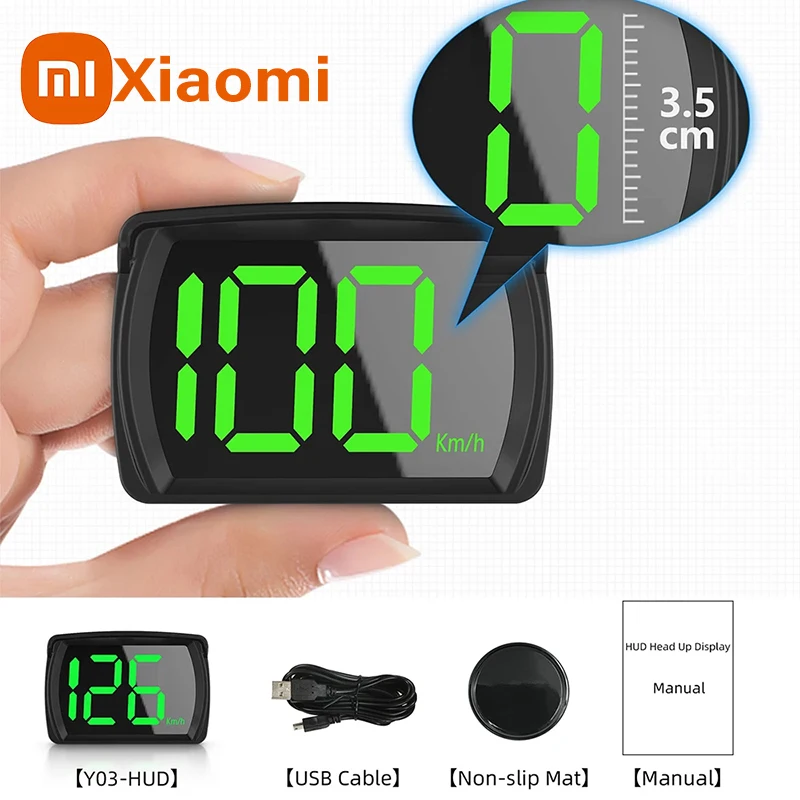 Xiaomi In-vehicle Speedometer HD Car Speedometer Professional HUD Head Up Display Digital Speed Mete Universal GPS Speedometer