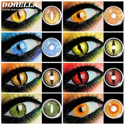 D'ORELLA 1Pair Color Contact Lenses for Eyes Anime Cosplay Contact Lenses Crazy Lenses Halloween Eyes Lens Yearly Colored Lenses
