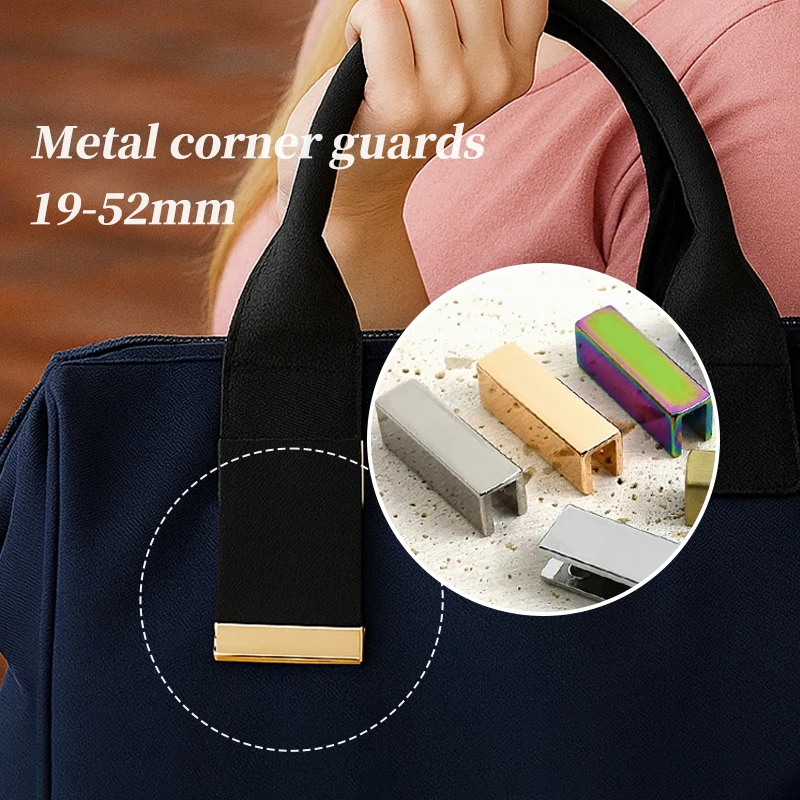 

19-52mm 5/10/20Pcs Metal Buckles for Bags Straps DIY Crafts Corner Screws Edge Protectors Belt Tail Clips Webbing End Stoppers