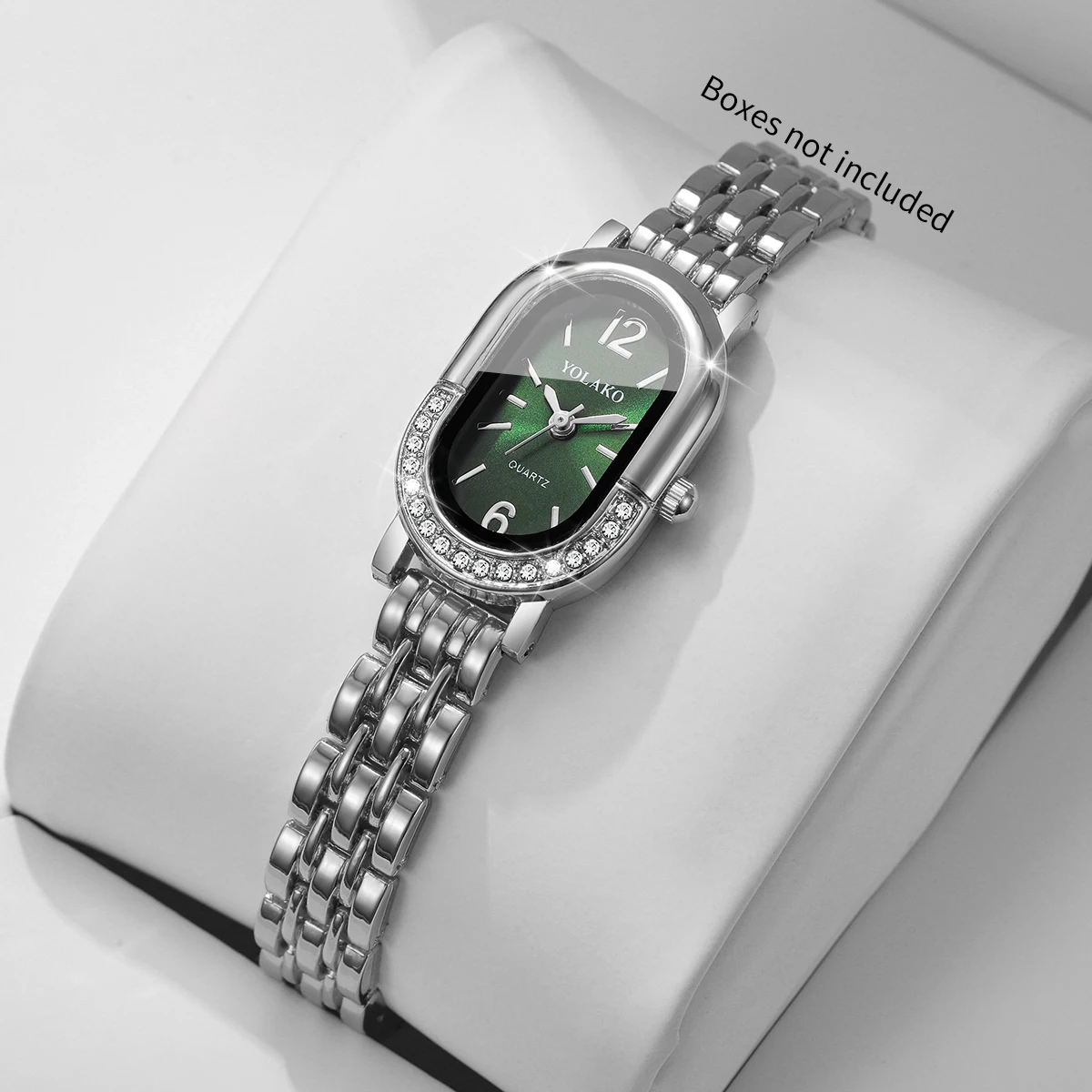 Fashion Rhinestone Dial Women Watches Silvery Bracelet Strap Ladies Quartz Wristwatches Relogio Feminino Clock GiftWithout Box