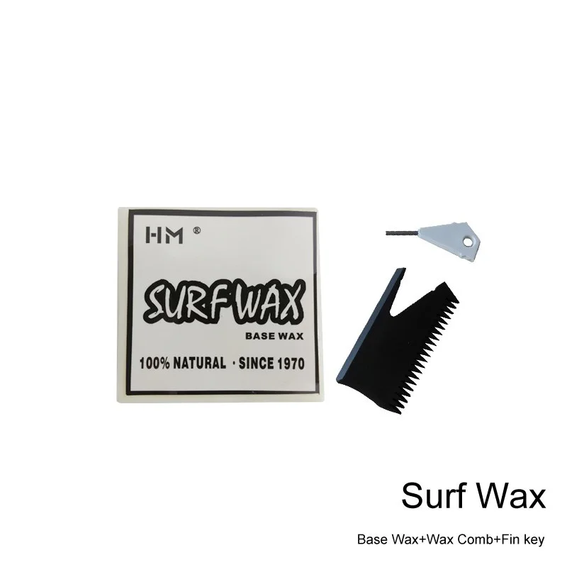 Anti-slip Square Surfboard Wax Fin Key With Wax Remove Comb and Surf Wax 5 Kind Water Temperature Universal Skimboard Skateboard