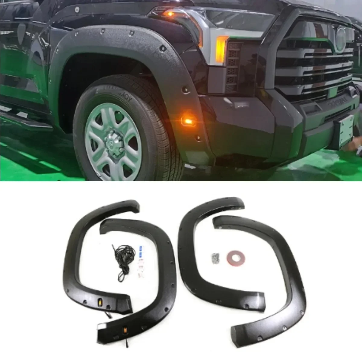 Car Wheel Trims Guard Heel Arch Flare Body Kit For TOYOTA Tundra 2022-2024 Wheel Fender Modification Part Car Accessories