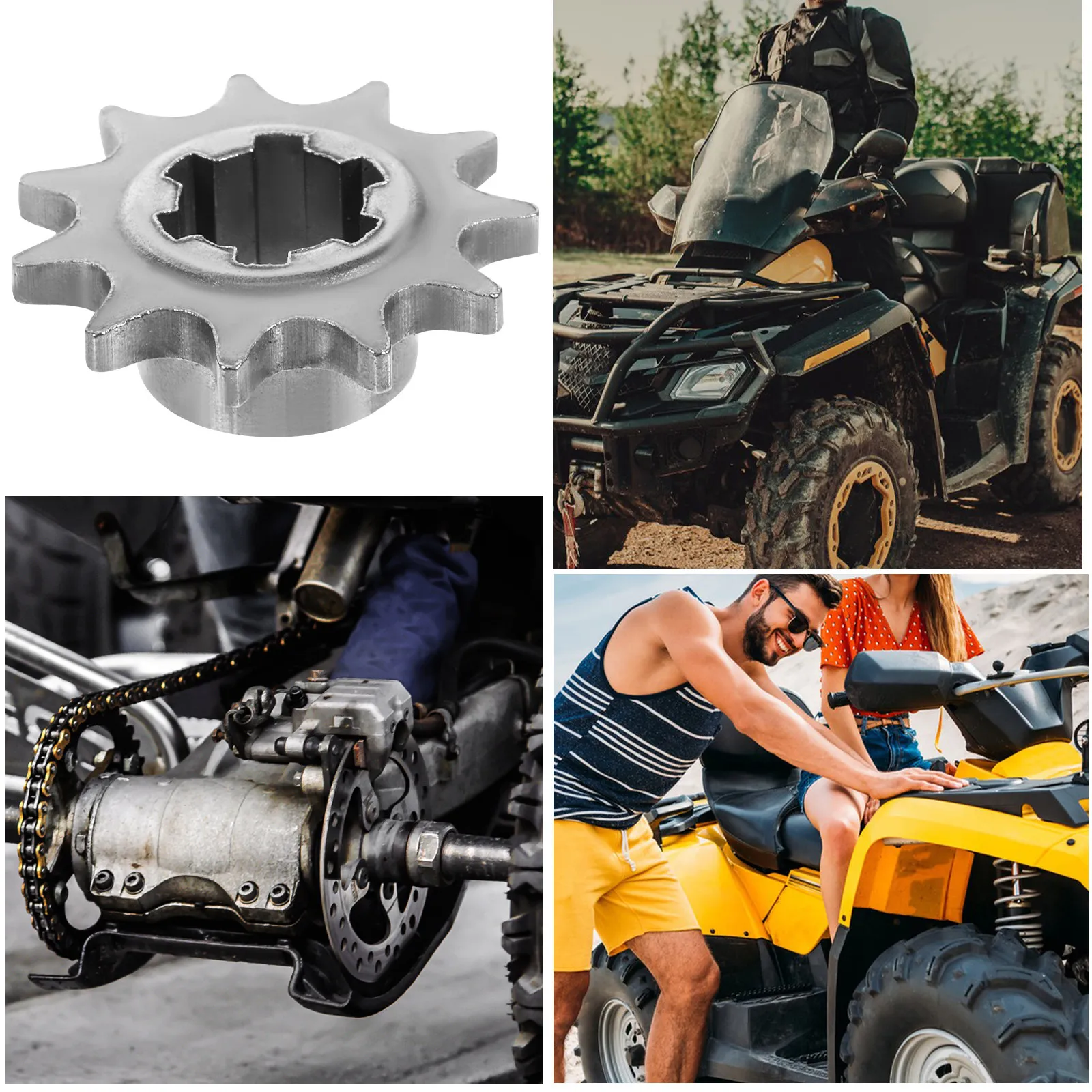 Metal Transmission Sprocket Chain 11 Teeth for 47cc 49cc 2 Stroke Engine Precision Machining Compatible Motorcycle Parts