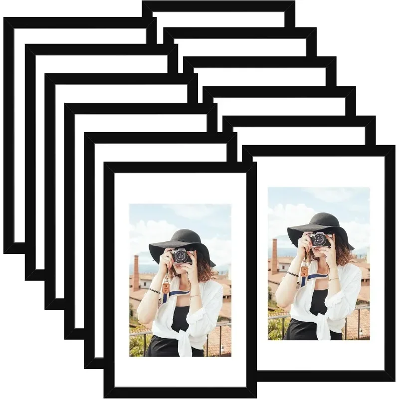 

Authenticity guarantee.11x17 Picture Frame Set of 12, Display 8x12 with Mat or 11x17 Without Mat, Photo Frames for Wall Mounting