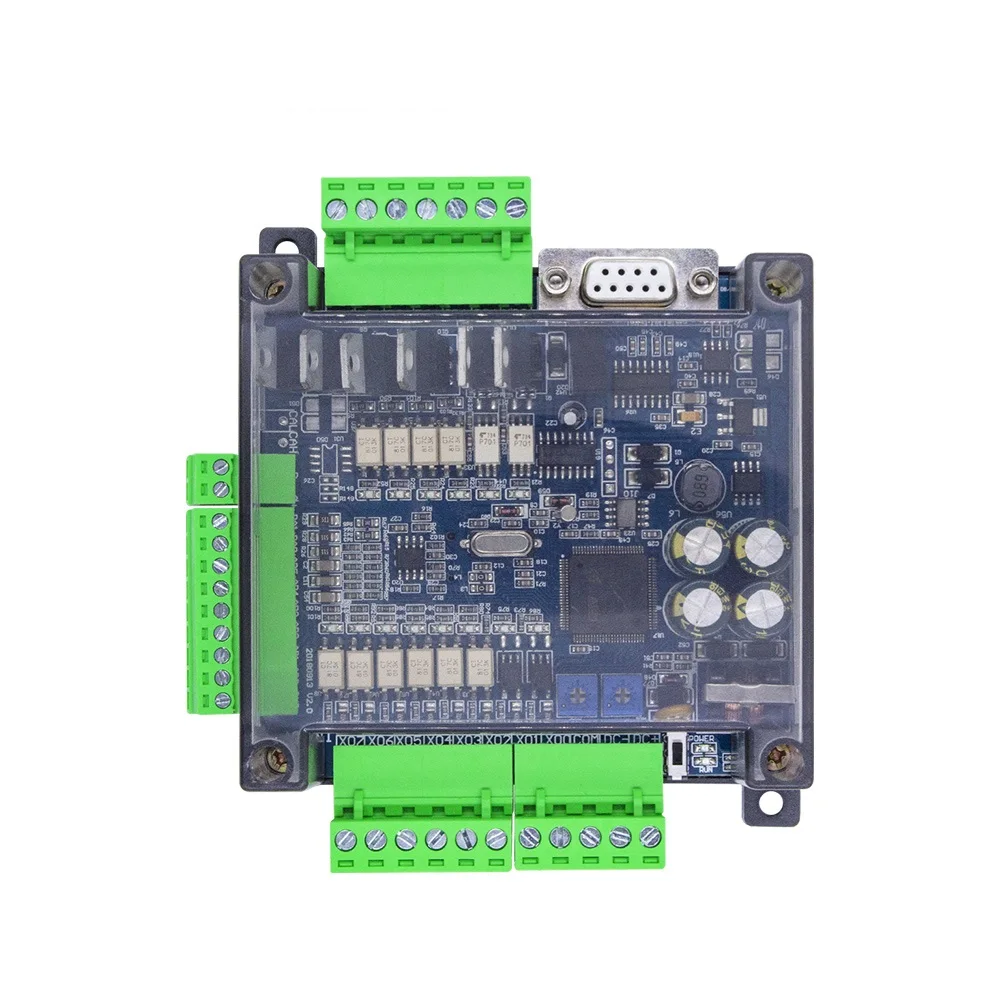 FX3U-14MR -14MT  industrial control board 8 In 6 Out Anolog 6AD 2DA for Modbuss RS485 RTC Case included Relay Transistor Board