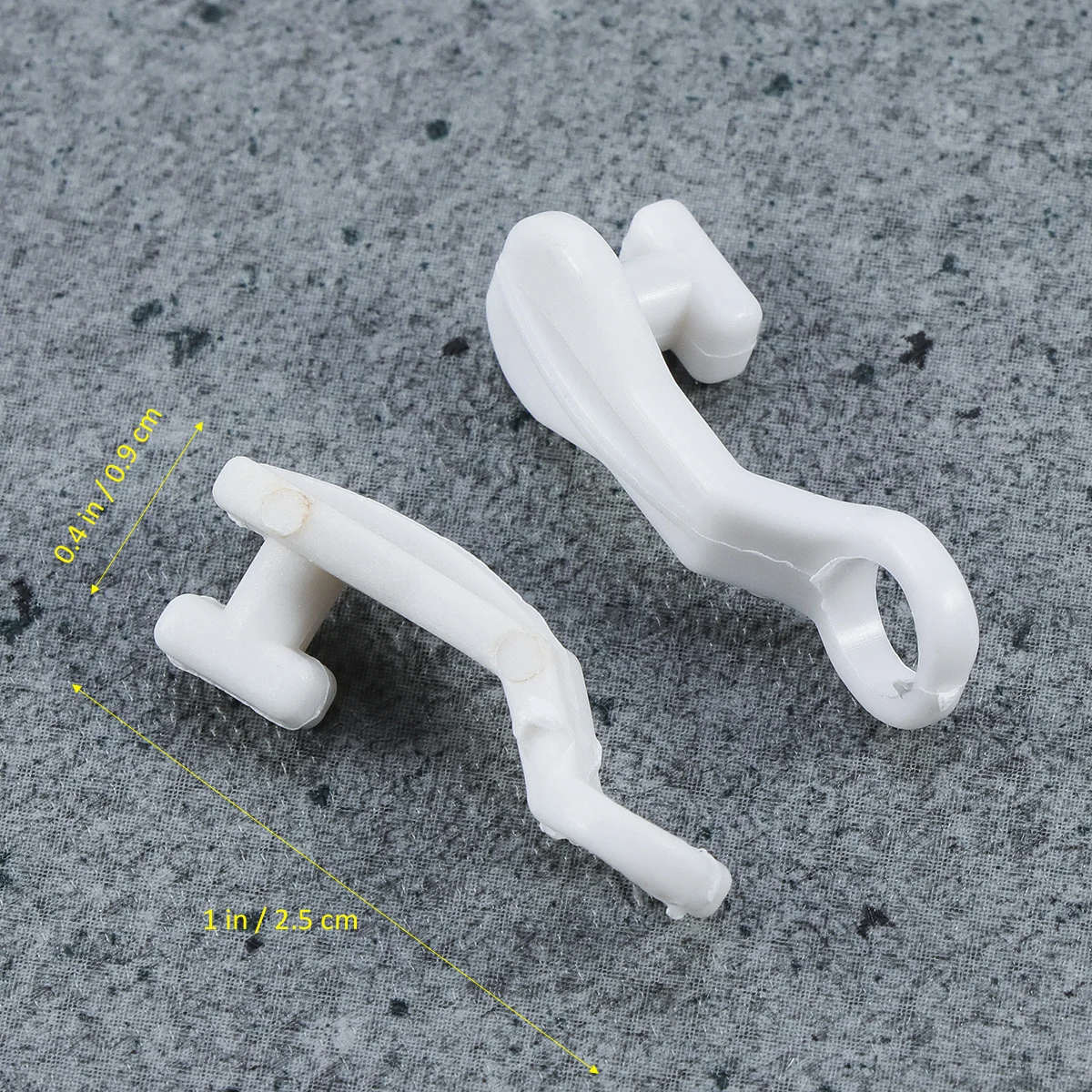 

100Pcs S Shape Plastic Curtain Track Gliders Rod Slides for Shower Door Window Curtains Traversing Curtain Hooks Sliders
