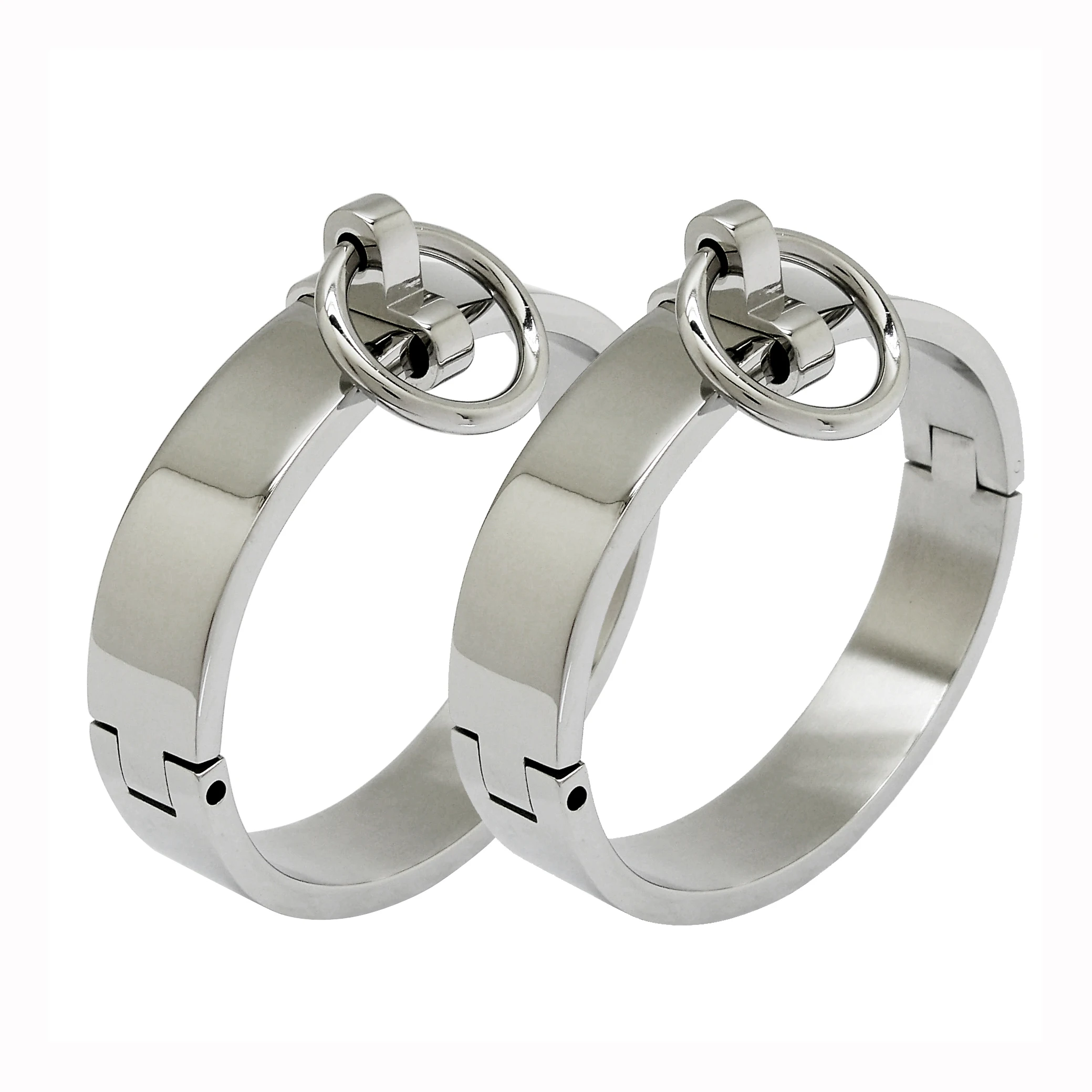 H049P Acero inoxidable oro negro plata Color muñeca tobillo puños bloqueable brazalete esclavo pulseras joyería