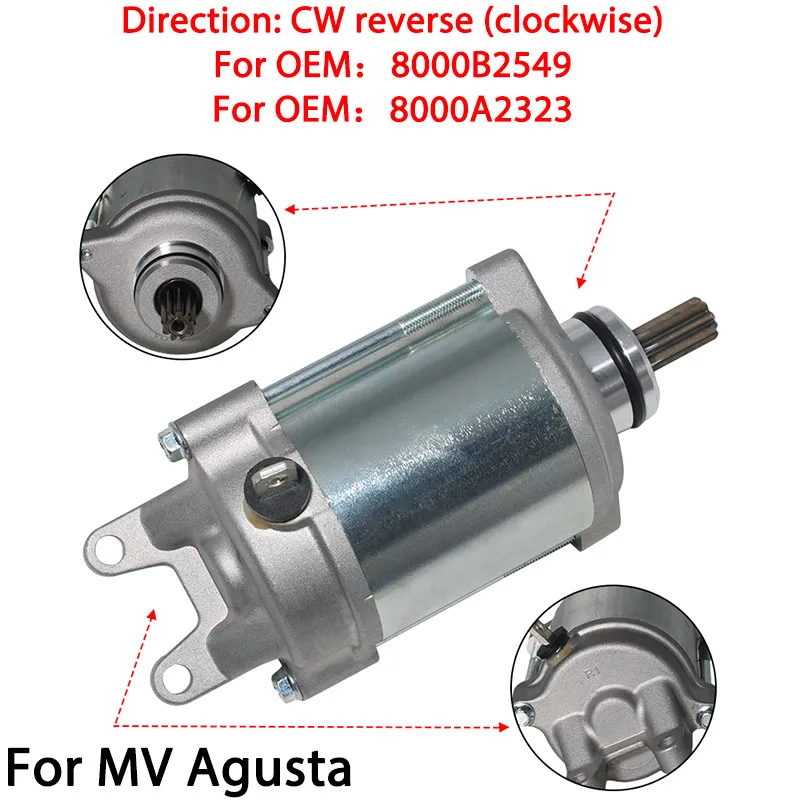 Motor de arranque para MV Agusta F4 F4R F4RR F4RC AGO 1000R 1000RR 1000S 1000 312R 312RR Brutale 910S 910R 989R 1078RR 1090R