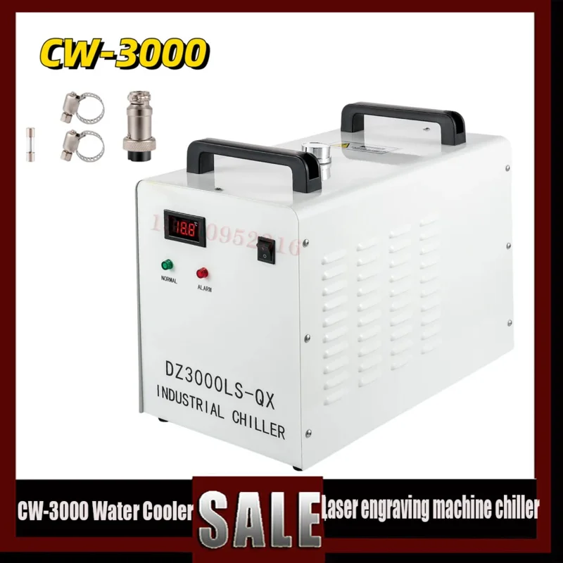 Cw-3000 Laser Engraving Machine Chiller Breakdown Industrial Water Cooler 60W/80W Co2 Glass Tube Cnc Spindle Cooling