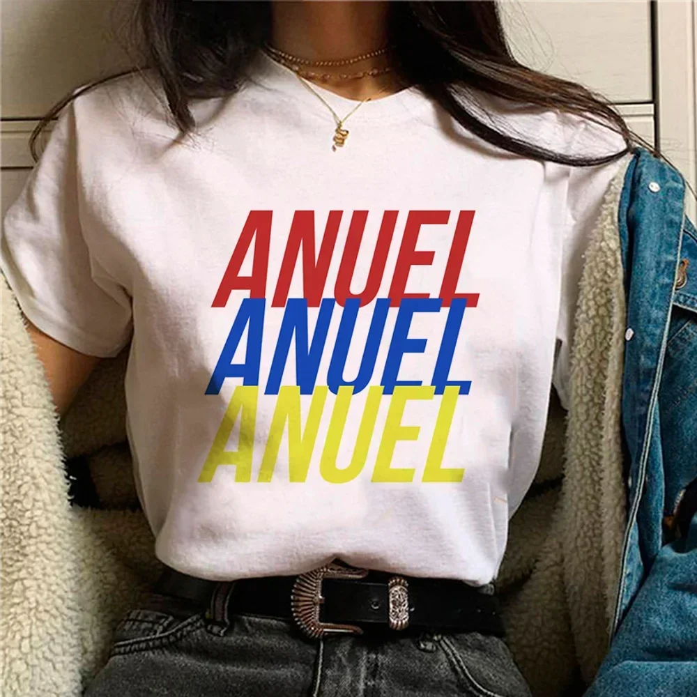 الهيب هوب قميص Anuel VintageShirt Anuel تي شيرت Anuel قميص Anuel aa Harajuku طباعة Y2K