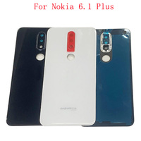 Original Battery Cover Rear Door Case Housing For Nokia 6.1 Plus X6 Back Cover with Camera Frame Lens Repair Parts