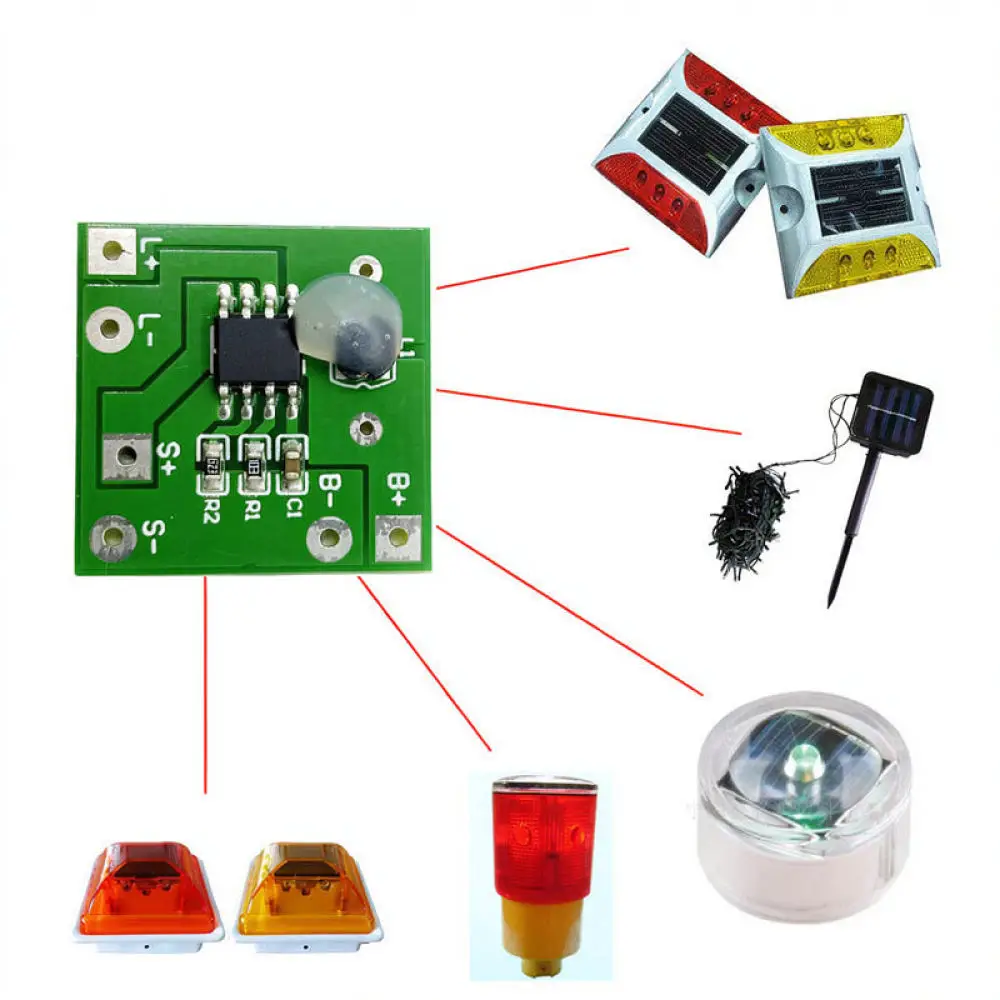 Automatic Light Control Circuit Board For For Huizhibao 12V Solar Road Stud Lamp Outdoor Waterproof Path Lighting System