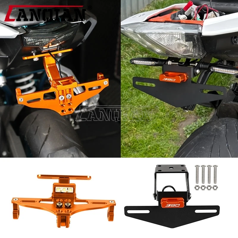 

For Duke 125 200 DUKE250 390 DUKE390 2011-2023 2024 Rear License Plate Holder Bracket with LED Fender Eliminator Kit Accessories