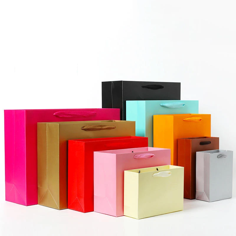 100pcs Paper Bag  Jewelries Packaging Cosmetic Makeup Storage Gift Bags Custom Logo Print Personalized Business Logo