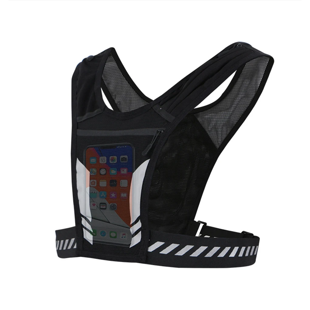 Universal Running Backpack Lightweight Reflective Sport Running Vest Mobile Phone Cards Bag For Jogging Fitness Male Female Vest