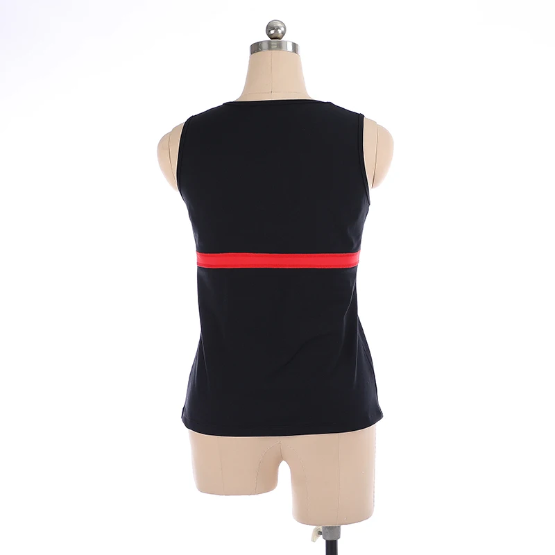 Custom Figure Skating Vest Under Waist T-Shirt Girls Women'S Tight Top Training Skating Sleeveless Gy