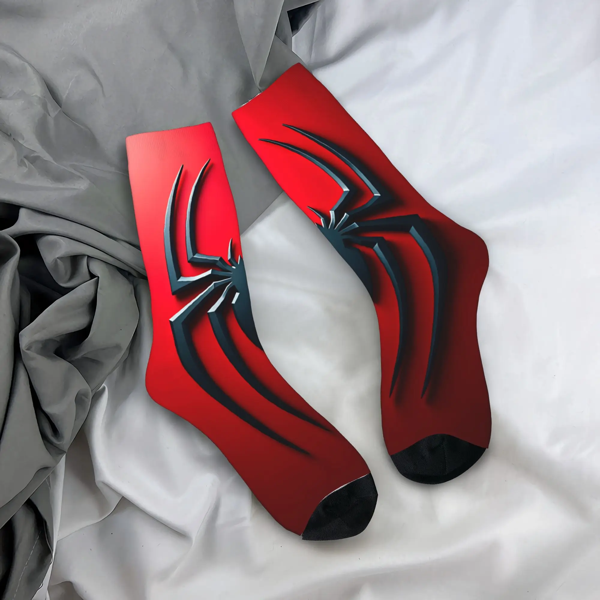 Red Spider Socks  Design Stockings Non Slip Men's Socks Comfortable Autumn Fashion Outdoor Sports Socks