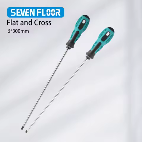1pcs/2pcs Long Slotted Phillips Screwdriver Rubber Handle Magnetic Screwdriver Installation and Disassembly Repair Tool