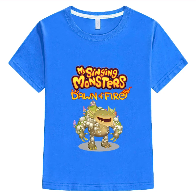 

My Singing Monsters Cartoon T-shirt 100%Cotton Short Tops boys girl clothes Anime Tees kids clothes y2k Summer Children clothing