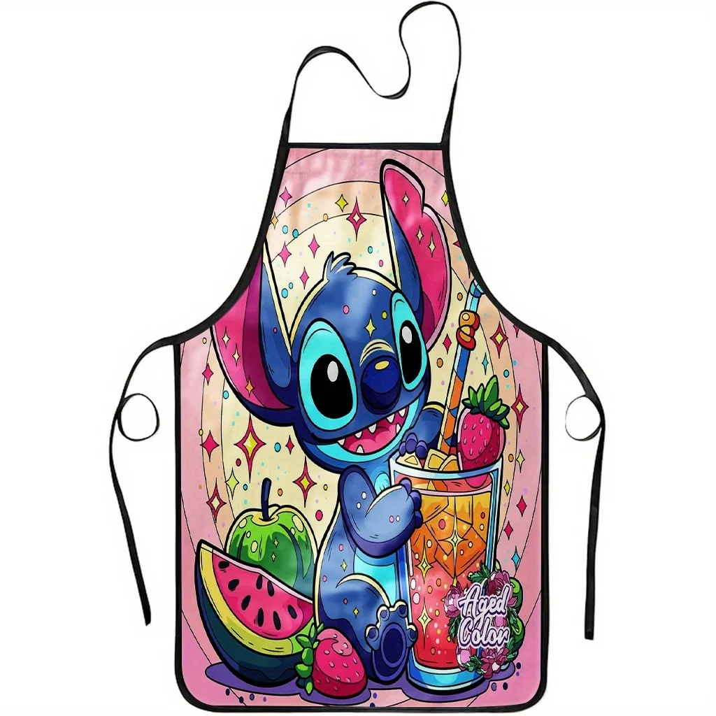

1 Piece of Disney Series Stitch Cartoon Apron, Perfect for Crafts, Baking, Painting, Kitchen and Household Cleaning, Kitchen Supplies