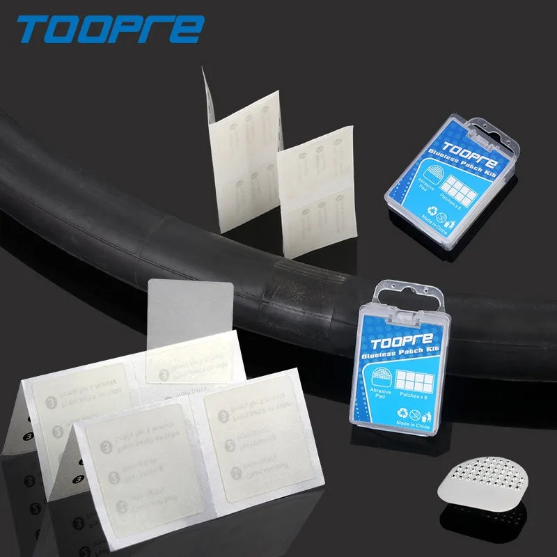 8pcs Bicycle Clear Self-Adhesive Tire Patches for Mountain Bike Quick Repair Kit No Glue Needed