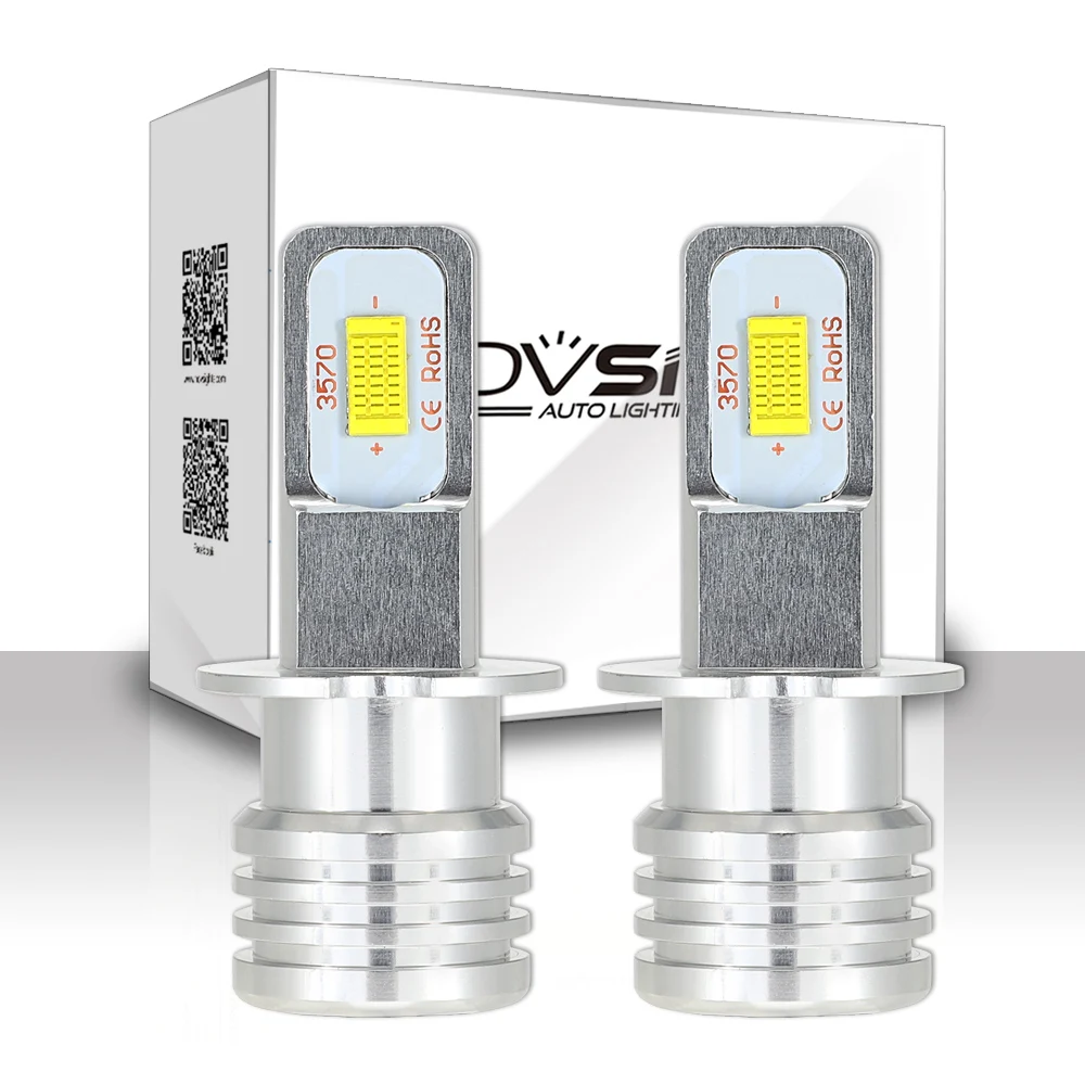NOVSIGHT 2 шт. H3 1800LM светодиодный Противотуманные фары Play and Plug белые Автомобильные противотуманные фары 12V 24V 6500K авто светодиодный лампы